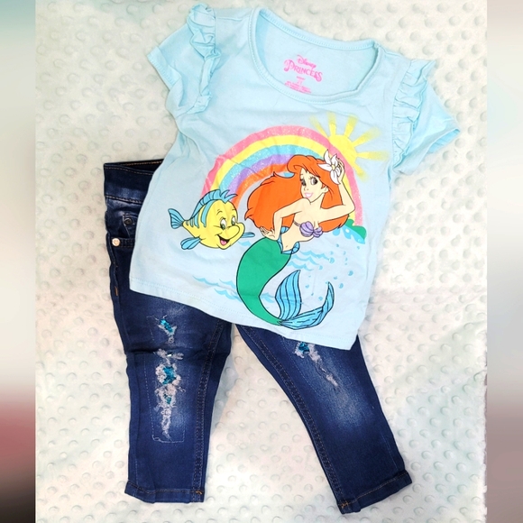 Disney Other - Girls Outfit Disney shirt size 2T